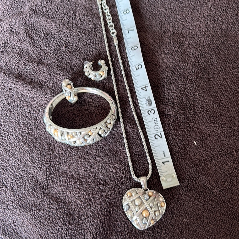Brighton necklace set.  Necklace bracelet and post earrings.